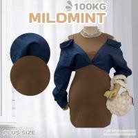 ราคา Plus size เดรสแขนกุดผ้าToptawin เสื้อคลุมยีนส์แขนยาว สาวอวบ ชุดแฟชั่นผู้หญิงอ้วน สวยหรู ลูกคุณ รุ่น ด มายมิ้น K83 (21055189719)