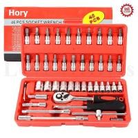 ราคา HORY ชุดเครื่องมือ ประแจ ชุดบล็อก 46 ชิ้น ขนาด 1 4 Socket Set เครื่องมือช่าง บล็อก ชุดประเเจ ชุดซ่อมรถยนต์ (20019933136)