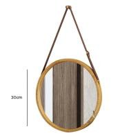 ราคา กระจกโต๊ะเครื่องแป้งห้องนอนติดผนังติดผนังทรงกลมกระจกห้องน้ำแบบเรียบง่ายกระจกเล็กยุโรป (17981990581)