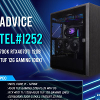 ราคา คอมประกอบ Advice Computer Set intel i252 i7 14700K RTX4070TI 12GB ASUS TUF 12G GAMING D6X (21268171982)