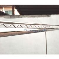 ราคา พร้อมส่ง ราวตากผ้าสแตนเลส ราวตากผ้า แบบมีห่วง ยาว 1 50 เมตร 8 ราว ล้อมีเบรก ล้อล๊อคได้ (15664865525)