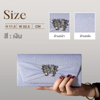 ราคา รุ่นใหม่ กระเป๋าออกงาน กระเป๋าถือ รูปปีกผีเสื้อพร้อมพลอยเทียม กระเป๋าออกงานผู้หญิง (19986855492)