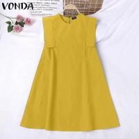 ราคา 3 Days Delivery VONDA Plus ชุดเดรสเสื้อเชิ้ตแฟชั่นสำหรับผู้หญิงชุดเดรสสั้นสำหรับงานปาร์ตี้คลับหรูหราสไตล์เกาหลี สาเหตุเกาหลี 2 (13506466995)