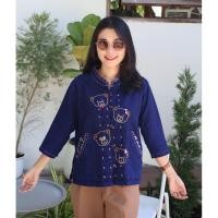 ราคา เสื้อหม้อฮ่อมฟอกนิ่มปักลายหมีแบร์ งานใหม่ งานใส่สบาย งานปักฝีมือ100 (20552904154)