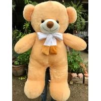 ราคา ตุ๊กตาหมีผูกโบว์ใหญ่ ตัวใหญ่มาก ขนาด 100 cm ผ้าขนยาวนุ่ม (15936886258)