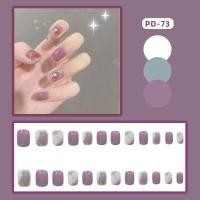ราคา พร้อมส่ง เล็บปลอม เล็บปลอมสำเร็จรูป เล็บ PVC กล่องละ 24 ชิ้น ลายน่ารัก ราคาถูก เล็บสั้น ยาว สีทาเล็บ ยาทาเล็บ (14045582082)