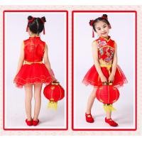 ราคา ชุดตีกลองสำหรับเด็กชุดทำการแสดงชุดทีมกลองเอวสไตล์จีนแร็ปจีนสีแดงเต้นรำชุดทำการแสดงสำหรับเด็กวัยหัดเดินงานมงคล (7888573746)
