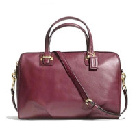 ราคา กระเป๋าถือ COACH แท้ ทรงหมอน ใบใหญ่ ไซส์หายาก หนังแท้ หนังนิ่ม สีสวย มีสายยาว มีหมุดที่ฐาน COACH 25296 TAYLOR LEATHER SATCHEL BORDEAUX (20563090176)