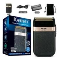 ราคา Kemei KM 2024 เครื่องโกนหนวดแบบชาร์จไฟไร้สาย ใบมีดคู่ (10301890135)