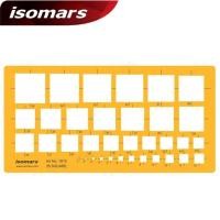 ราคา แผ่นเพลทพลาสติก ตรา isomars ขนาด 24x12 ซม สำหรับงานออกแบบ ไม้บรรทัดเพลท แผ่นเพลทวงกลม สามเหลี่ยม สี่เหลี่ยม วงรี ดรออิ้งรวม เรขาคณิต template ruler (16442422217)