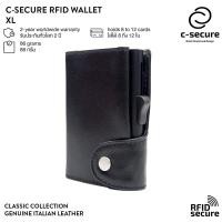 ราคา C SECURE พร้อมส่ง กระเป๋าใส่บัตร กระเป๋าสตางค์ กระเป๋าใส่การ์ด RFID รุ่นหนังวัวแท้ ขนาด XL C SECURE RFID Protection Genuine leather XL card wallet ALL (13976979171)