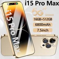 ราคา โทรศัพท์มือถือราคาถูก i15 Pro Max 5G Phamtoms โทรศัพท์ 7 5 HD รองรับ2ซิม รองรับแอพธนาคาร ไลน์ ยูทูป Smartphone 4G 5G แรม16GB รอม512GB โทรศัพท์ถูกๆ Android 11 0 Mobile phone โทรศัพท์มือถือราคาพิเศษ มีป