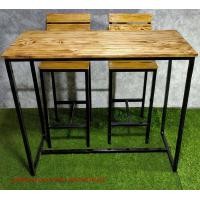 ราคา โต๊ะบาร์ โต๊ะกาแฟ สุดหรู loft style ทรงสูง ไม้ยางพาราประสาน เฉพาะ โต๊ะ Bar table not including chairs (5584524586)