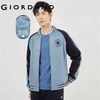 ราคา GIORDANO Men Jackets Embroidery Fleece Lined Bomber Jackets Contrast Color Raglan Sleeve Fashion Casual Bomber Jackets 01073859 (20352881956)