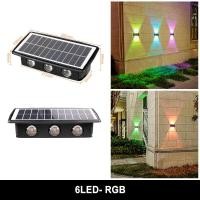 ราคา Fimilo 6 LED โคมไฟติดผนังพลังงานแสงอาทิตย์สวนกลางแจ้งในครัวเรือน IP65 โคมไฟติดผนังกันน้ำ Light Up และ Down รั้วสวนไฟตกแต่งไฟเครื่องซักผ้าฝาผนังพลังงานแสงอาทิตย์ (20690850042)
