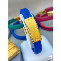 ราคา กำไลสายหนังถักพญานาค แผ่นทองแท้ 0 2 กรัม ทองคำแท้ 99 99 ไซส์ 15 19 ซม ถูกที่สุด มีใบรับประกัน (17290142469)