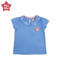 ราคา Mixme เสื้อยืดคอกลม ปกคอบัว กระดุมคอหลัง งานปัก แขนสั้น เนื้อผ้า ซีวีซีเจอร์ซี่ มีความยืด เนื้อนิ่ม ใส่สบาย2300 01 (20670546051)