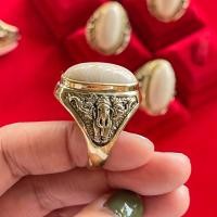ราคา แหวนงาช้าง แท้ ตัวเรือนทองเหลือง แหวนมงคล ของดีบ้านช้าง (17527170837)