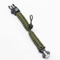 ราคา ISSI Diary กลางแจ้ง 5 in 1 สร้อยข้อมือฉุกเฉินมัลติฟังก์ชั่น Paracord สร้อยข้อมือการอยู่รอดเข็มทิศหินเหล็กไฟมีดอยู่รอดนกหวีด (19349765871)
