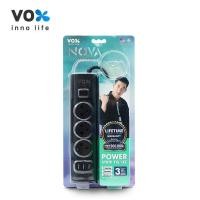 ราคา ปลั๊กไฟ ปลั๊กพ่วง VOX รุ่น NV 133U ปลั๊ก3ตา NOVA SERIES 1สวิตช์ 3ช่องเสียบ 3USB สายยาว 3 เมตร 5 เมตร ระบบะป้องกันไฟ มีม่านนิรภัย กำลังไฟ 2300W (13473643698)