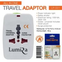 ราคา Lumira Universal Plug All In one Travel Adapter ปลั๊กทั่วโลก ชุดหัวปลั๊ก เอนกประสงค์ LP 001 White สีขาว (174557717)
