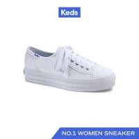 ราคา KEDS รองเท้าผ้าใบ มีส้น รุ่น TRIPLE KICK CANVAS สีขาว WF57306 (515274793)