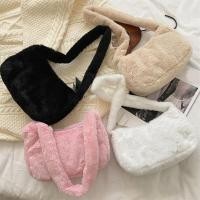 ราคา Feng Qi shopNew Fashion Solid Color Shoulder Underarm Bag Women Plush Soft Autumn Winter Fashion Fluffy Female Handbag (19687578169)