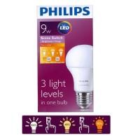 ราคา Philips หลอด LED Bulb Scene Switch Dim Tone 9W หลอดไฟหรี่แสงได้ 3 ระดับ แสงส้ม (106359652)
