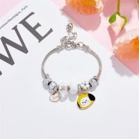 ราคา XIAOBOACC กำไลข้อมือโซ่งูเหล็กกล้าไร้สนิมลายการ์ตูนทำมือรูป BTS กำไล BT21ลูกปัดของขวัญ (18422139271)