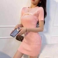 ราคา JaJa พร้อมส่ง เดรสไหมพรม เดรสเข้ารูป เนื้อผ้านิ่มมากๆ ทรงเปิดอกเปิดใจ (9563317539)