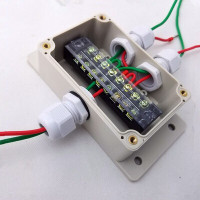 ราคา กล่องพักสายไฟกันน้ำกลางแจ้ง100 68 50มม หนึ่งในสองกล่องเชื่อมพลาสติกที่มีขั้วสามกล่องพักสายไฟ (12176974886)