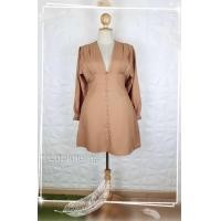 ราคา Big Size เดรสแขนยาวแต่งกระดุมหน้า ชุดทำงานสาวอวบ ชุดทำงานคนอ้วน เดรสผ้าซาร่าสาวอวบ เดรสทำงานคนอ้วน เดรสสั้นน่ารัก สาวอวบ (14278347060)