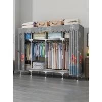 ราคา ตู้เสื้อผ้า Leego 26 มม ตู้แขวนผ้าแขวนผ้าไม้กรอบติดตั้งง่าย 2m5 โครงเหล็กขนาดใหญ่พิเศษกันน้ำทนทานสวยงามความจุขนาดใหญ่ (19925047356)