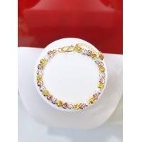 ราคา สร้อยข้อมือ สร้อยข้อมือชุบทองแท้ 100 เศษทองคำแท้ สร้อยหุ้มทอง ชุบทอง 24K ไม่ลอก ไม่ดำ (20364999217)