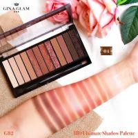 ราคา No box G82 Gina Glam HD Ultimate Shadow Palette 14g อายแชโดว์ จีน่า เกลม พาเลททาตา 12 เฉดสี จีน่าแกรม พาเลทอายแชโดว์ทาตา (411691803)