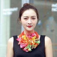 ราคา basevv ผ้าพันคอแบบสวมหัวหลากหลายแบบหญิงล้วนตรงปกดอกไม้ปลอมผ้าพันคอ (19582291016)