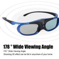 ราคา Universal Active Shutter Type 3D แว่นตา DLP Link 3D โปรเจคเตอร์ 3D แว่นตา HD เลนส์ (20800032264)