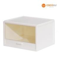 ราคา ออก E Tax ลดหย่อนภาษีได้ COCOGU กล่องลิ้นชักเก็บรองเท้า รุ่น S0464 S0502 white (18370097508)