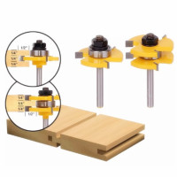 ราคา ดอกทริมเมอร์ เซาะร่องประกบไม้ แบบไม่มีลูกปืน แกน 1 2 4 หุล ใช้กับเร้าเตอร์ใหญ่ คุณภาพสูง 3 ฟัน T รูปมีดประกบตารางฟันมีดประกบชั้นชั้นมีดแผงตัดงานไม้ตัดกัดตัดมีดแกะสลักสีเหลือง (7846415753)