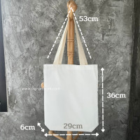ราคา กระเป๋าผ้าแคนวาส กระเป๋าผ้าลดโลกร้อน ถุงผ้าช็อปปิ้ง กระเป๋าผ้าดิบปักได้ สกรีนได้ (17543075705)