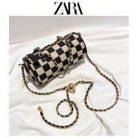 ราคา DUOKA กระเป๋าสะพายทรงกลมคุณภาพสูง 2022 กระเป๋าสะพายจีบทรงกระบอกใหม่ messenger สายโซ่สะพายไหล่ (14004218290)