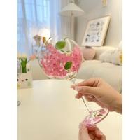 ราคา ถ้วยแก้ววาดมือไวน์แดงเครื่องประดับทรงกลมแก้วสดใสขนาดเล็กแก้วไวน์แก้วเหล้าไวน์แดงสดใสขนาดเล็กไวน์แดง (19611972306)