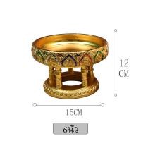 ราคา ขันโตก ขันโตกไม้ ขันโตกปิดทอง แต่งลายปิดทอง ประดับด้วยกระจกหลากสี (20870868068)