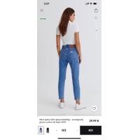 ราคา กางเกงยีนส์ Brand PULL BEAR เป็นทรง MOM ผ้าไม่ยืด คลองแท้ 100 (20416964610)