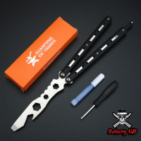 ราคา Balisong มีดบาลิซอง มีดผีเสื้ิอ มีดควง มีดซ้อม มีดแรงโน้มถ่วง ไม่มีคม สำหรับซ้อมควง (21155207330)