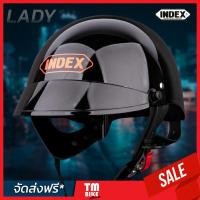 ราคา ส่งฟรี หมวกกันน็อค INDEX รุ่น Lady NEW สีดำ หมวกกันน็อคถูก ขนาดเดียว เทียบเท่า L 59 60 cm แถมฟรี ชิลด์หน้าคละสี 1ชิ้น by TM BIKE SHOP (8793945549)