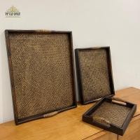 ราคา ถาดไม้สานหูโค้ง ถาดหูโคเง ถาดสาน ถาดไม้สาน ถาดเสริฟน้ำ ถาดสี่เหลี่ยมใส่ของ ถาดใส่ของเสื่อกก (9164182862)