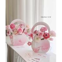 ราคา EPA กระเช้าดอกไม้ กระเป๋าหูหิ้วใส่ดอกไม้ จัดช่อดอกไม้ ทรงกลมสีทูโทน สวยมาก (20076470800)