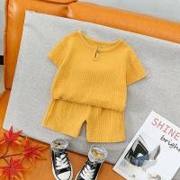 ราคา เด็กผู้ชายใส่เสื้อยืดแขนสั้นผ้าฝ้ายและผ้าลินินสีทึบเสื้อผ้าหน้าร้อนดีไซน์สไตล์ญี่ปุ่นเสื้อผ้าเด็กเนื้อนุ่มใส่สบาย (15896987148)