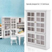 ราคา 1 12 บ้านตุ๊กตามินิไม้สามชั้นตู้โชว์ตู้หนังสือสำหรับตุ๊กตา (17062639101)
